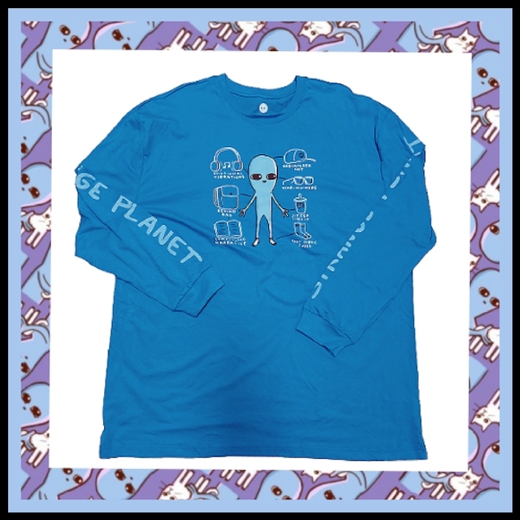 CULTURE FLY ☆ STRANGE PLANET ☆ UNISEX ☆ LONG SLEEVE TEE ☆ 3XL ☆ NWT - Picture 1 of 10